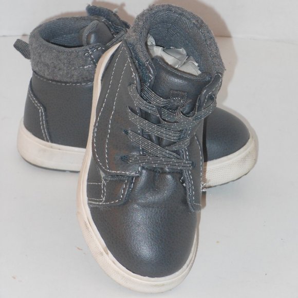 WONDER NATION GRAY TODDLER ANKLE BOOTS SIZE 7 MEDI - Picture 5 of 5